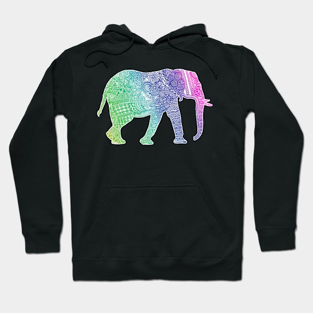 Zentangle Elephant Hoodie by Twkirky